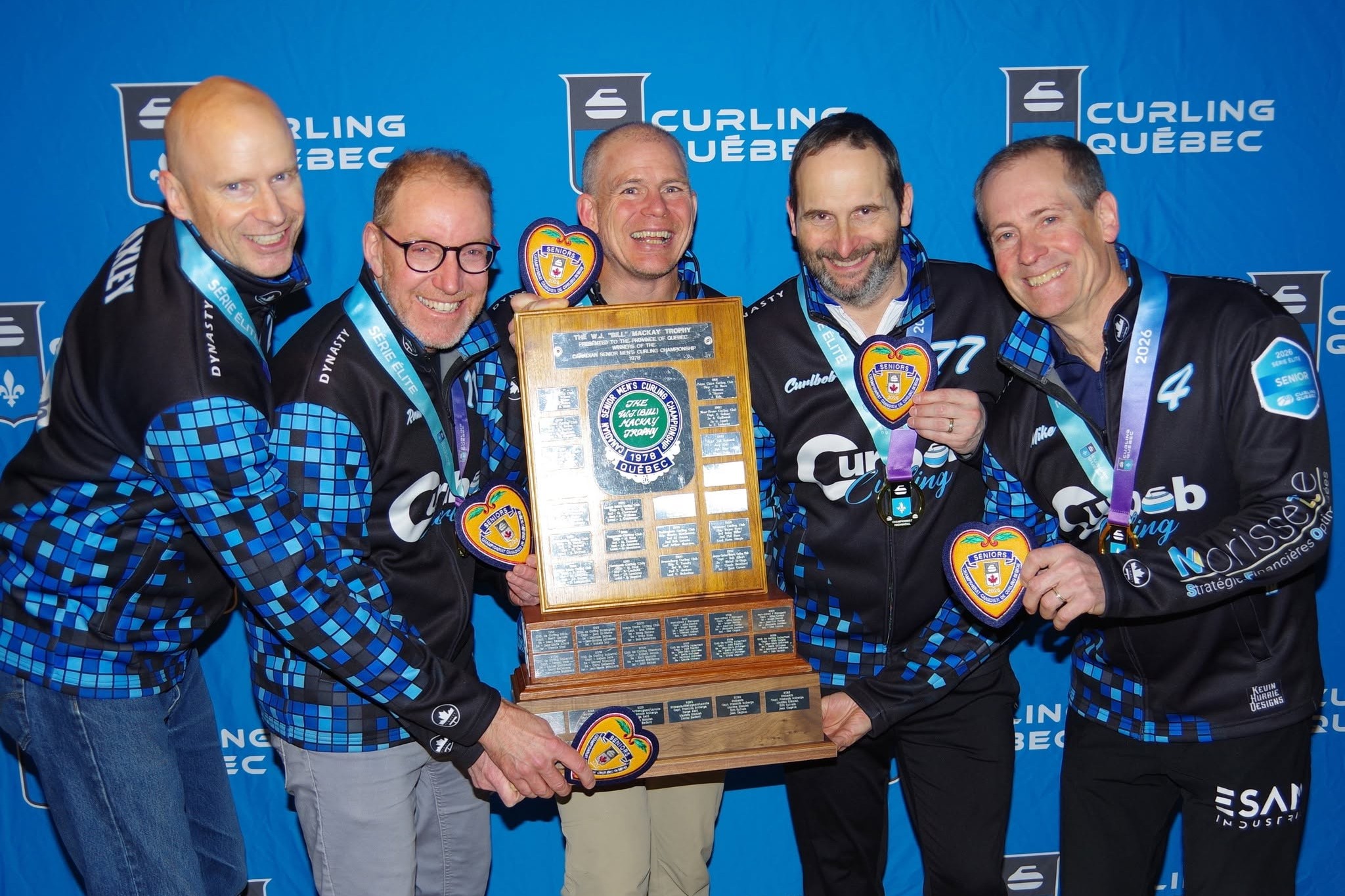 Mike Kennedy, Robert Desjardins, François Gionest, René Dubois, Stewart Yaxley